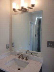square bathroom mirror